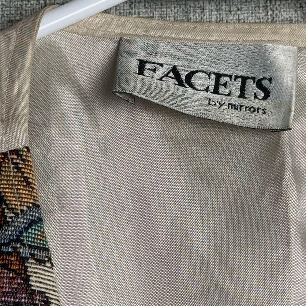 Vintage Facets 80s/90s Pigs/Animals in Clothes Tapestry Vest Size Large - Picture 3 of 5